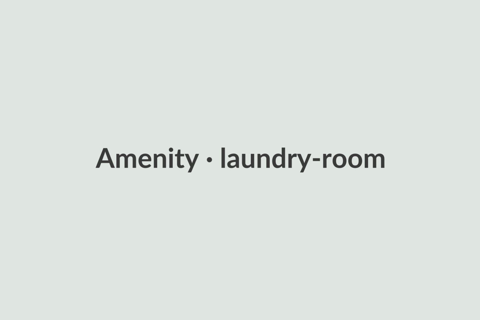 Amenity · laundry-room
