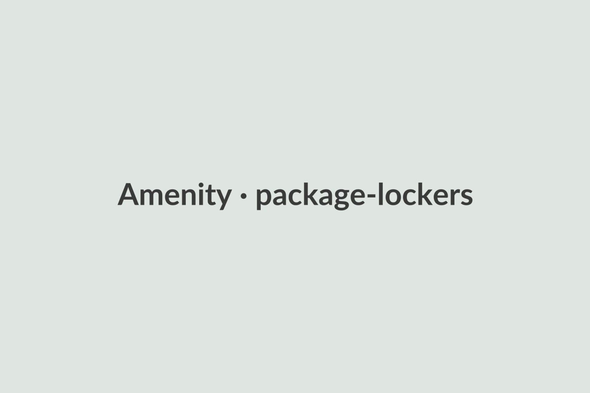 Amenity · package-lockers