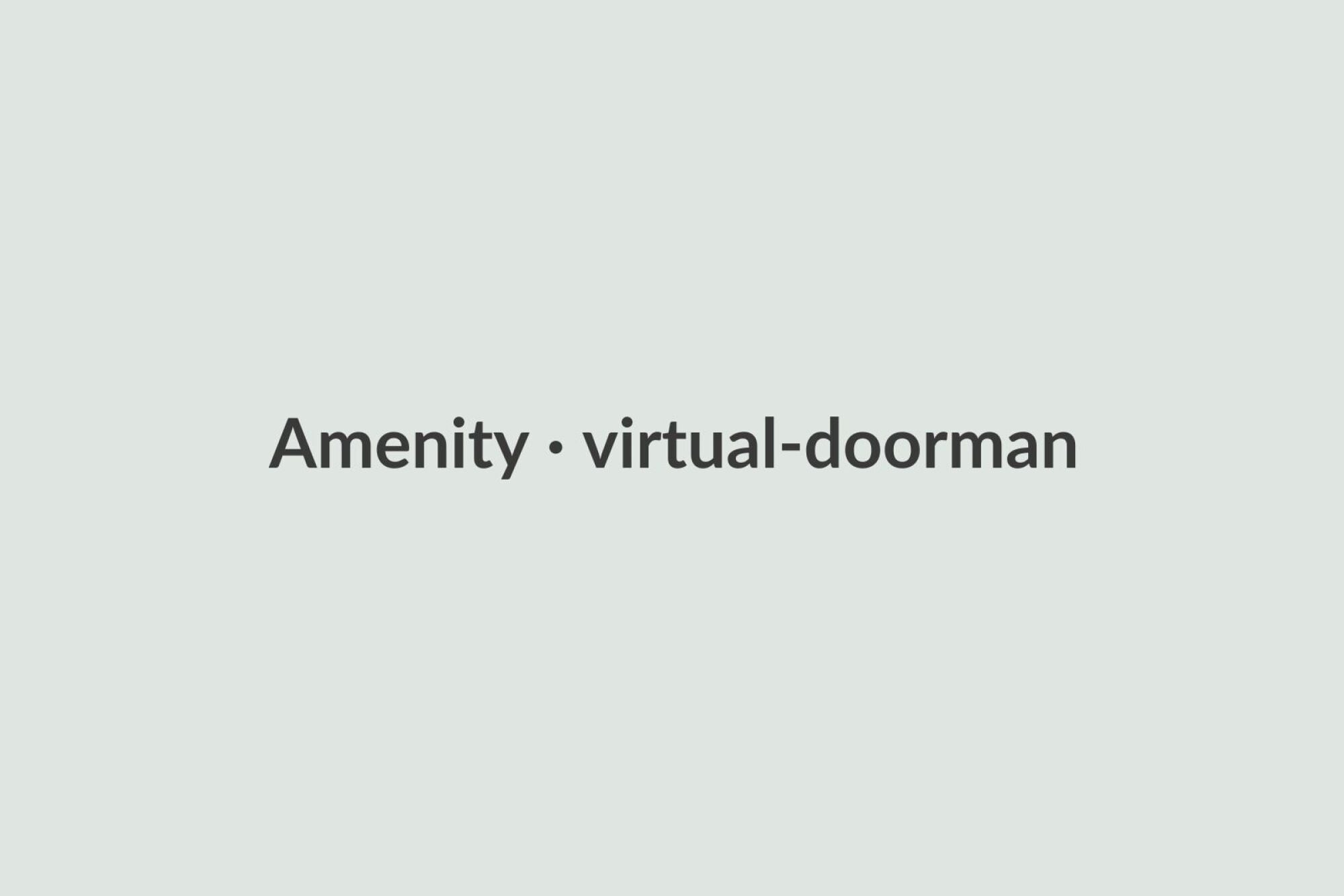 Amenity · virtual-doorman