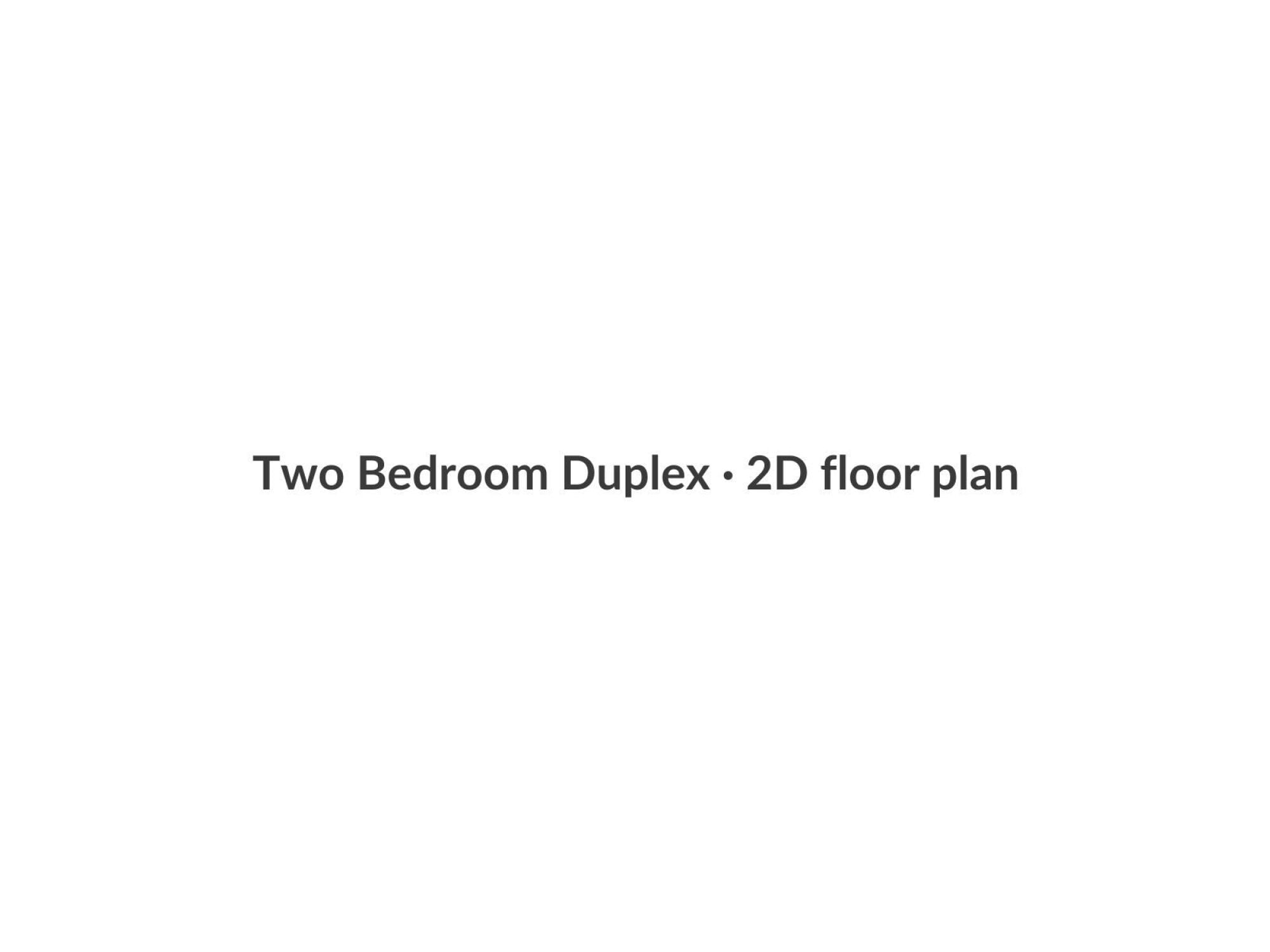 Two Bedroom Duplex floor plan
