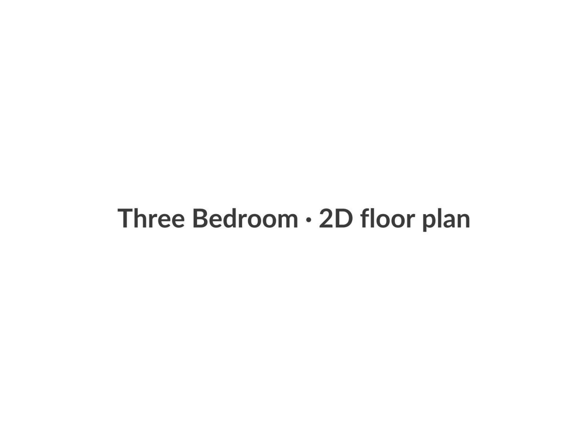 Three Bedroom floor plan