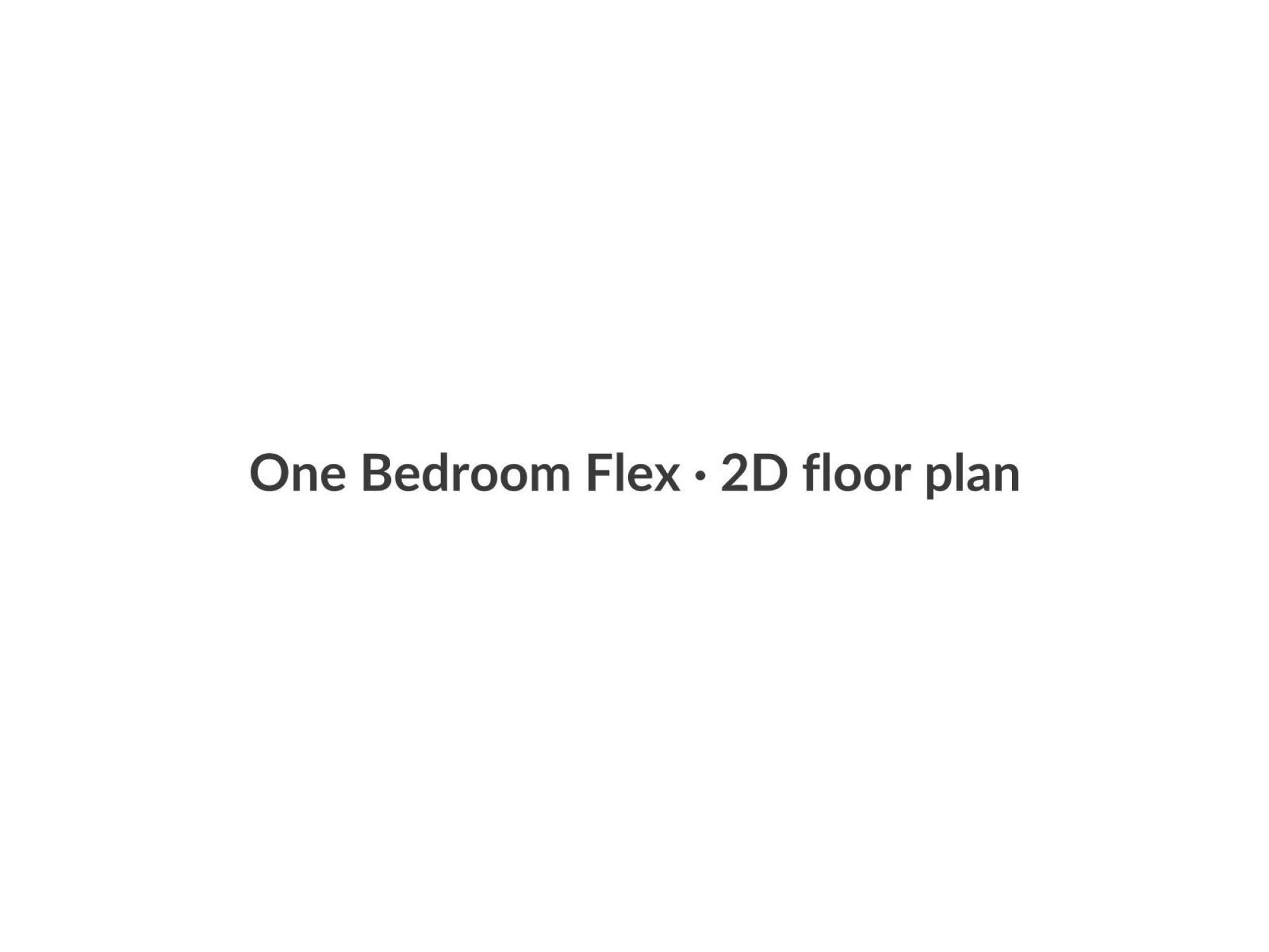 One Bedroom Flex floor plan