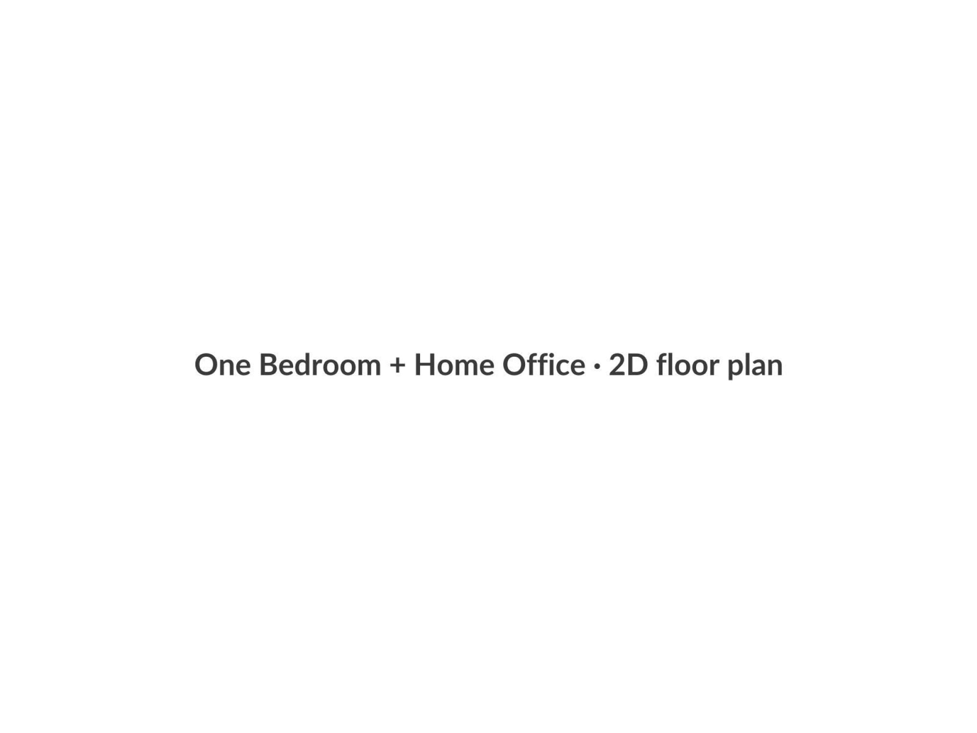 One Bedroom + Home Office floor plan