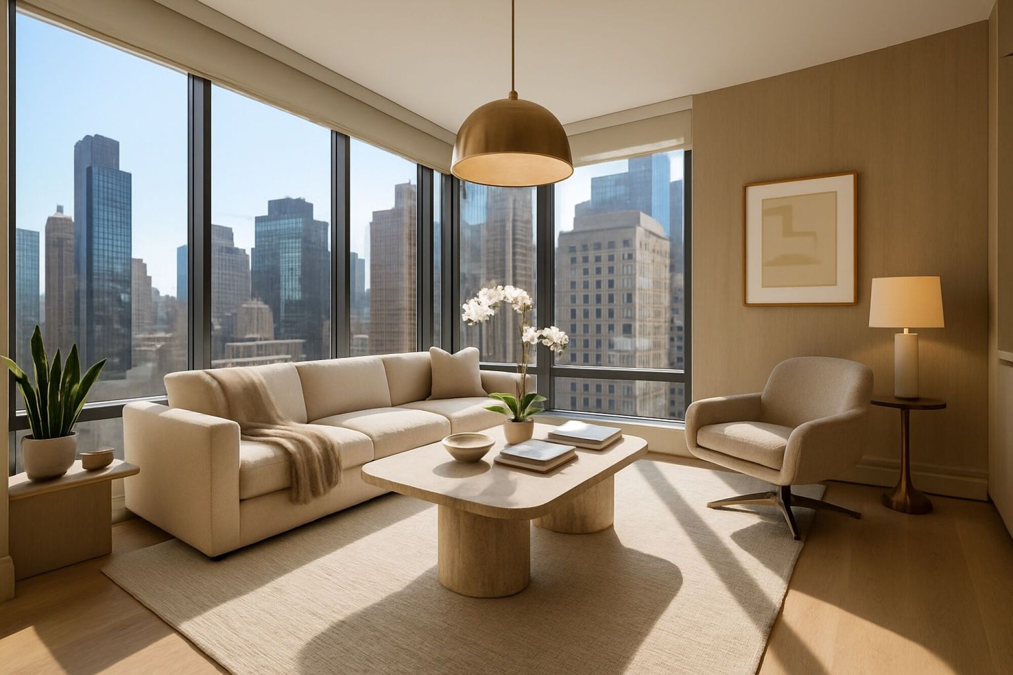 Living room 1 · hr-1br-office · luxury-tower